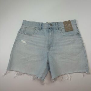 Madewell Light Blue Denim Women Shorts (Raw Edge)